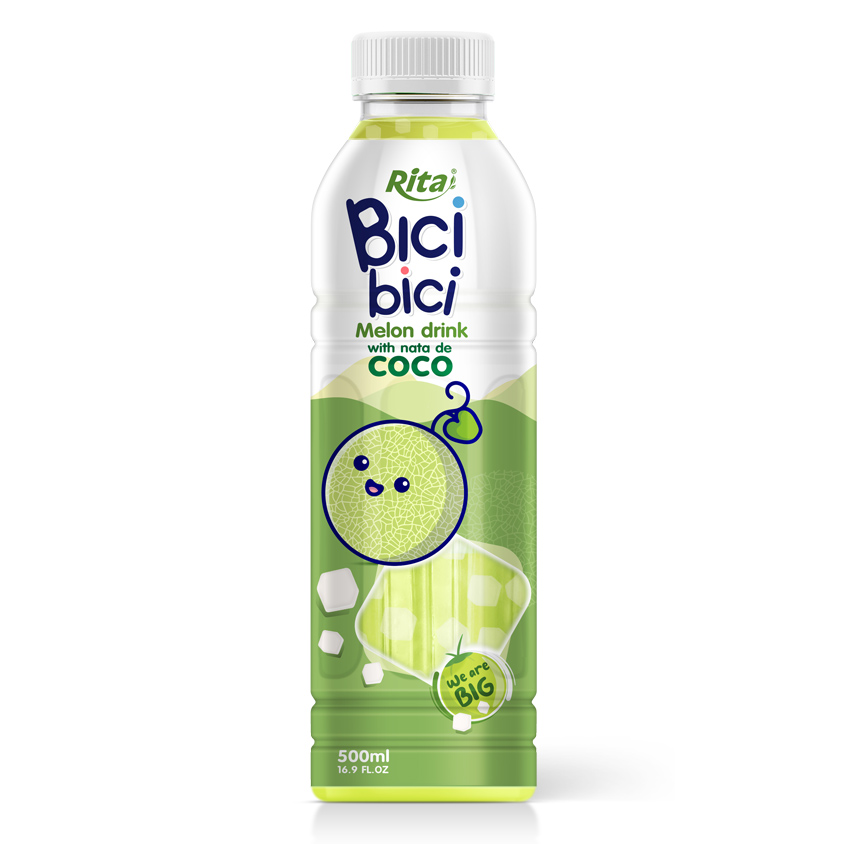 Rita Bici Bici Melon Drink with Nata de Coco 500ml PET Bottle